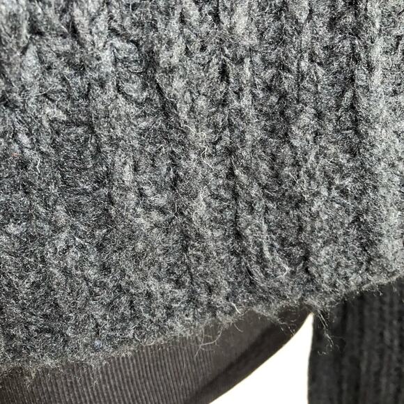 Free People Alpine black white gray wool alpaca cropped sweater size Small NWT - Picture 14 of 16